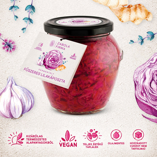 Fermentált fűszeres lilakáposzta