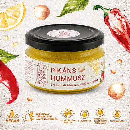 Pikáns hummusz