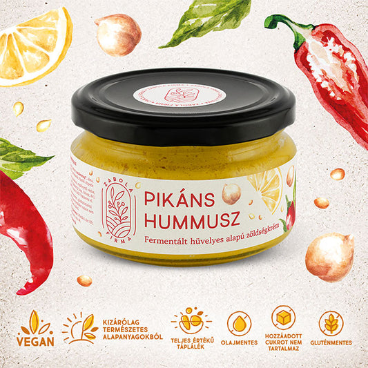 Pikáns hummusz